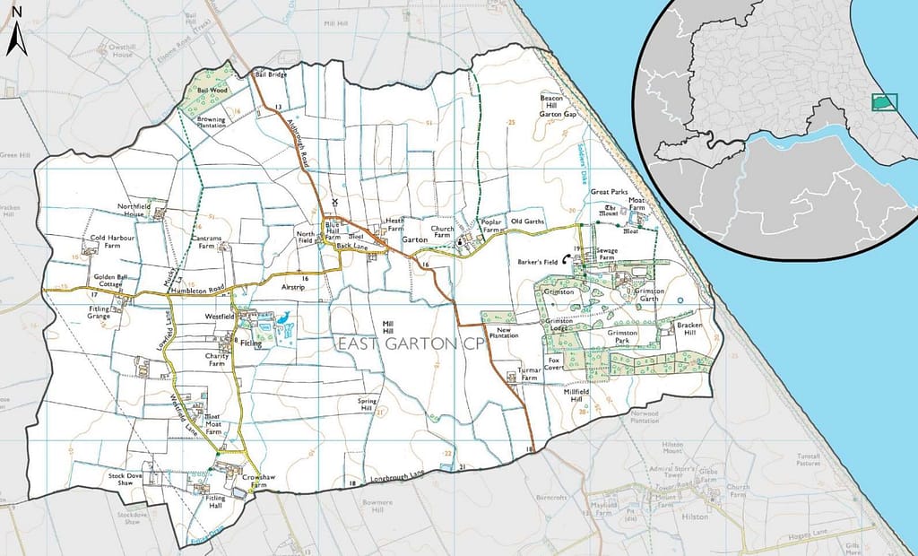 East Garton Parish map